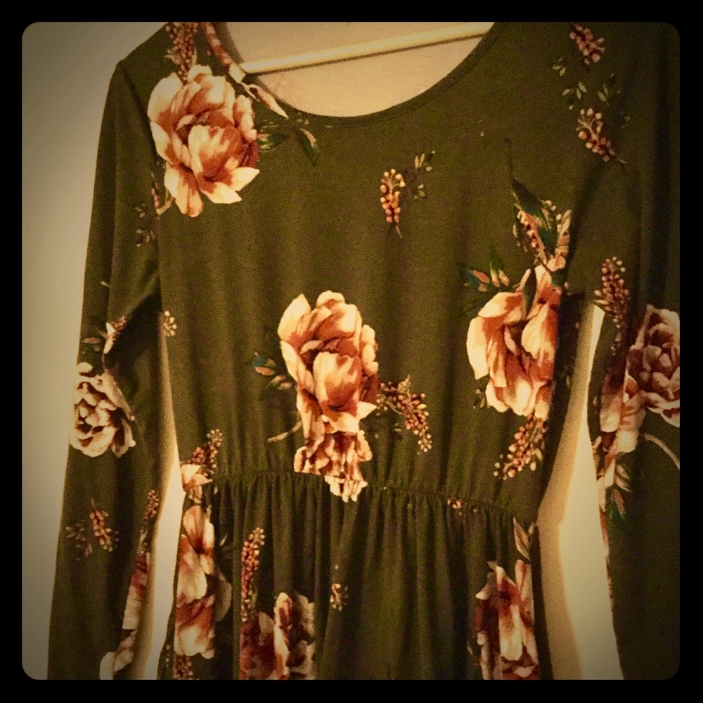 Vintage Floral Dress - Medium, 8-10 size